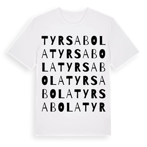 Tyrsabola ordlek t-shirt – ekologisk bomull t-shirt från Pinshirt