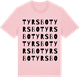 Pink Cotton t-shirt med Tyrsbo ordlek t-shirt