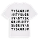 White t-shirt med Tyskgruvan ordlek t-shirt