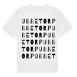 Ubbetorp ordlek t-shirt – ekologisk bomull t-shirt från Pinshirt