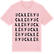 Pink Cotton t-shirt med Uckleby ordlek t-shirt
