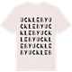 Vintage White t-shirt med Uckleby ordlek t-shirt