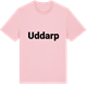 Pink Cotton t-shirt med Uddarp fetstil t-shirt