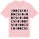 Pink Cotton t-shirt med Uddesbo ordlek t-shirt
