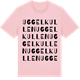Pink Cotton t-shirt med Uggelkullen ordlek t-shirt