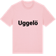 Pink Cotton t-shirt med Uggelö fetstil t-shirt