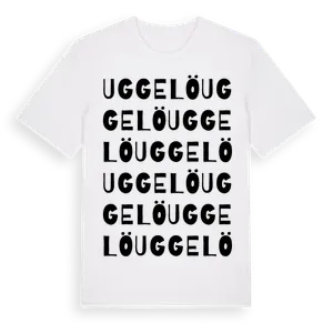 Uggelö ordlek t-shirt – ekologisk bomull t-shirt från Pinshirt