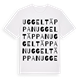 White t-shirt med Uggeltäppan ordlek t-shirt
