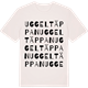 Vintage White t-shirt med Uggeltäppan ordlek t-shirt
