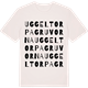 Vintage White t-shirt med Uggeltorpagruvorna ordlek t-shirt