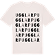 Vintage White t-shirt med Ugglarp ordlek t-shirt