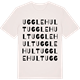 Vintage White t-shirt med Ugglehult ordlek t-shirt