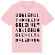 Pink Cotton t-shirt med Ugglehultadalen ordlek t-shirt