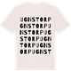 Vintage White t-shirt med Ugnstorp ordlek t-shirt