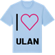 Blue Soul t-shirt med Jag älskar Ulan t-shirt stort tryck