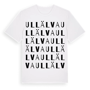 Ullälva ordlek t-shirt – ekologisk bomull t-shirt från Pinshirt