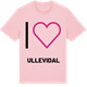 Pink Cotton t-shirt med Jag älskar Ullevidal t-shirt stort tryck