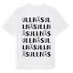 White t-shirt med Ullnäs ordlek t-shirt