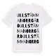 White t-shirt med Ullstämma Norrgård ordlek t-shirt