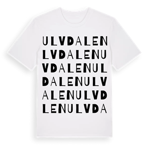 Ulvdalen ordlek t-shirt – ekologisk bomull t-shirt från Pinshirt