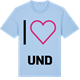 Blue Soul t-shirt med Jag älskar Und t-shirt stort tryck