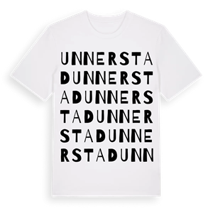 Unnerstad ordlek t-shirt – ekologisk bomull t-shirt från Pinshirt