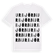 White t-shirt med Urbjörn ordlek t-shirt