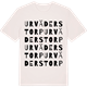 Vintage White t-shirt med Urväderstorp ordlek t-shirt