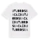 White t-shirt med Utjordsbacken ordlek t-shirt