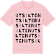 Pink Cotton t-shirt med Utsikten ordlek t-shirt
