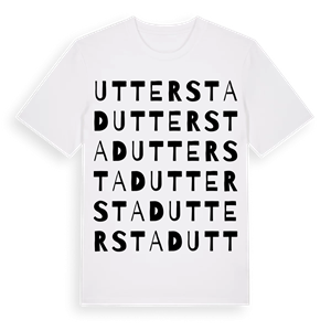 Utterstad ordlek t-shirt – ekologisk bomull t-shirt från Pinshirt