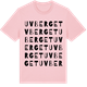 Pink Cotton t-shirt med Uvberget ordlek t-shirt