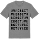 Mid Heather Gray t-shirt med Uvberget ordlek t-shirt