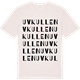 Vintage White t-shirt med Uvkullen ordlek t-shirt