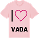 Pink Cotton t-shirt med Jag älskar Vada t-shirt stort tryck