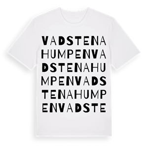 Vadstenahumpen ordlek t-shirt – ekologisk bomull t-shirt från Pinshirt
