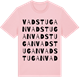 Pink Cotton t-shirt med Vadstugan ordlek t-shirt