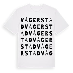 Vågerstad ordlek t-shirt – ekologisk bomull t-shirt från Pinshirt