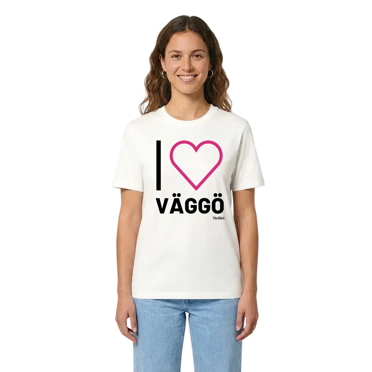 Jag älskar Väggö t-shirt stort tryck i miljö