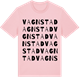 Pink Cotton t-shirt med Vagnstad ordlek t-shirt