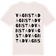 Vintage White t-shirt med Vagnstad ordlek t-shirt