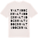 Vintage White t-shirt med Vaktudden ordlek t-shirt