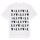 White t-shirt med Valby ordlek t-shirt