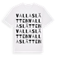 White t-shirt med Vallaslätten ordlek t-shirt