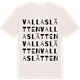 Vintage White t-shirt med Vallaslätten ordlek t-shirt