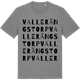 Mid Heather Gray t-shirt med Vallerängstorp ordlek t-shirt