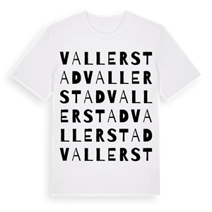Vallerstad ordlek t-shirt – ekologisk bomull t-shirt från Pinshirt