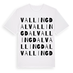 Vallingdal ordlek t-shirt – ekologisk bomull t-shirt från PinShirt