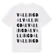White t-shirt med Vallingdal ordlek t-shirt