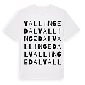 Vallingedal ordlek t-shirt – ekologisk bomull t-shirt från Pinshirt